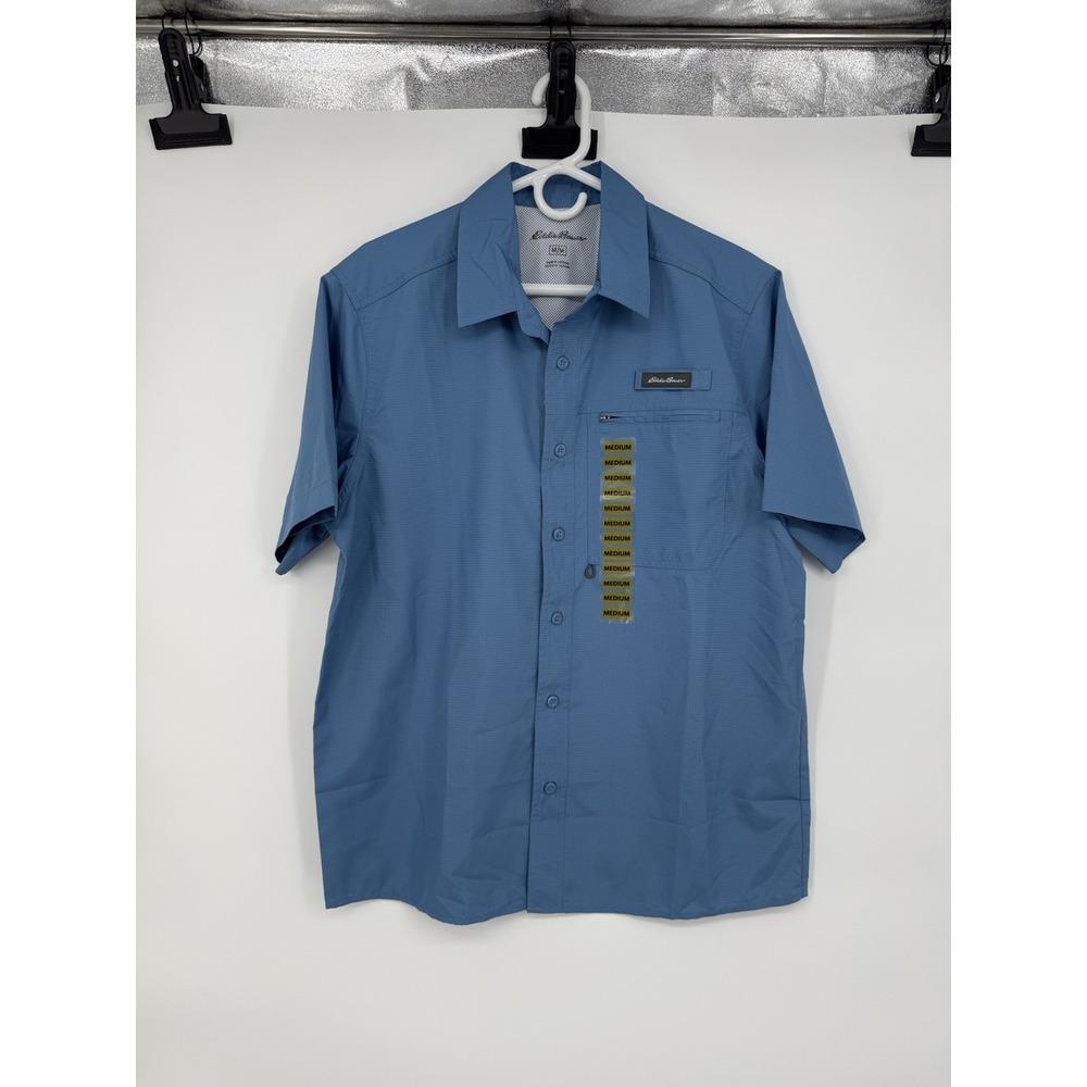 Eddie Bauer polyester shirt Blue Size Medium
